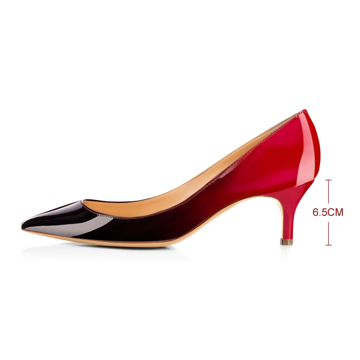 Onlymaker Pumps Black Red Gradient 2.5 inches Heels - Image 2