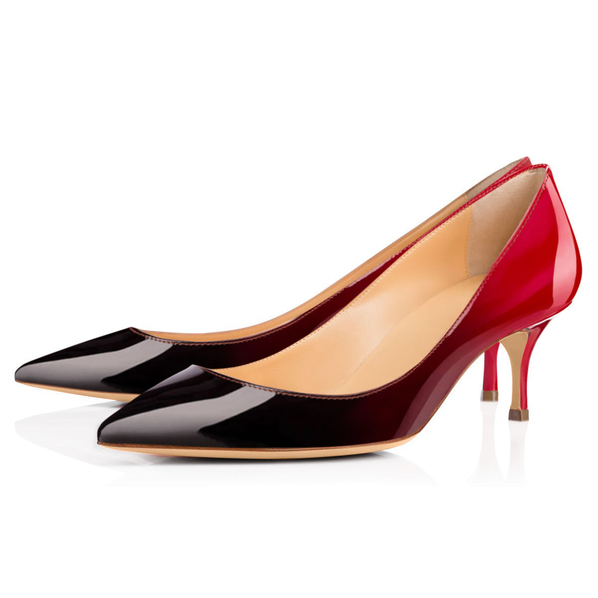 Onlymaker Pumps Black Red Gradient 2.5 inches Heels - Image 3