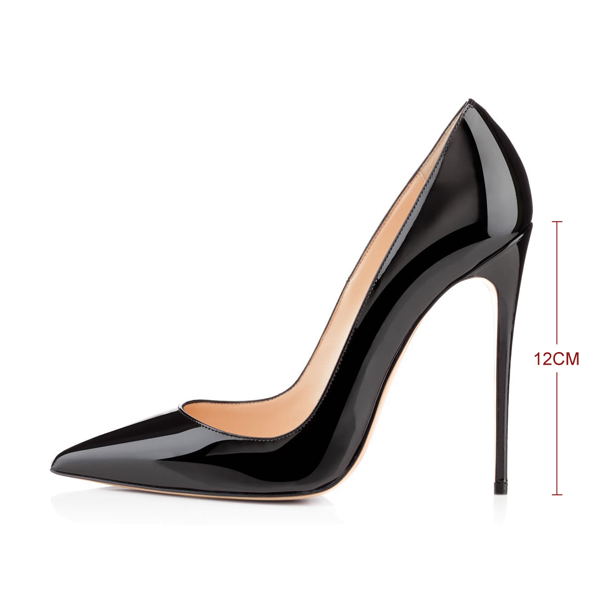 8cm 10cm 12cm Pointed Toe Slip On High Heel Pumps - Image 3